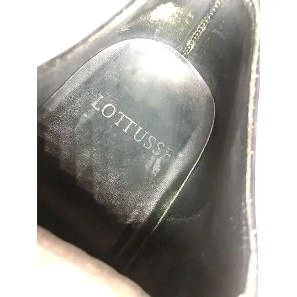 Lottusse 1877 Black Leather Derby Cap Toe Lace Dress Shoes Men Sz 7.5M US/41EU NWT Luxe sz36 Striped Dress Pants main image 4
